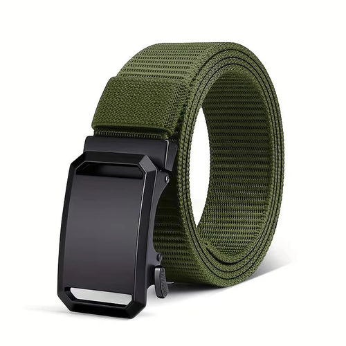New Automatic Buckle Belt, Canvas Tactical Workwear Casual Outdoor