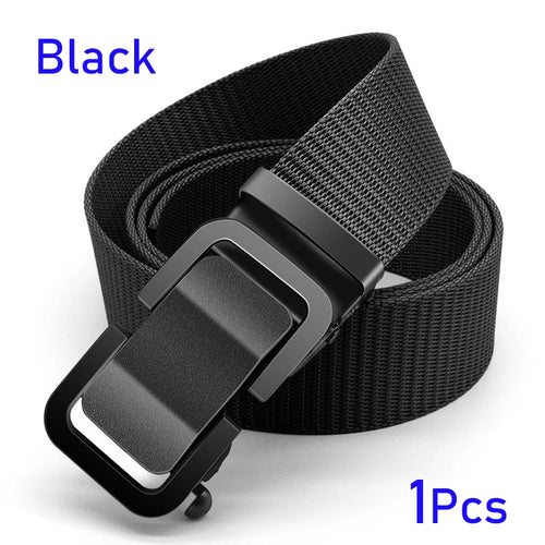 Men's Belt Tactical Full Metal Automatic Buckle Waist Belt Nylon