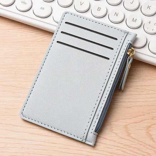 Ultra-Thin Card Holder for Women, Compact Multi-Card Slot Bank Card