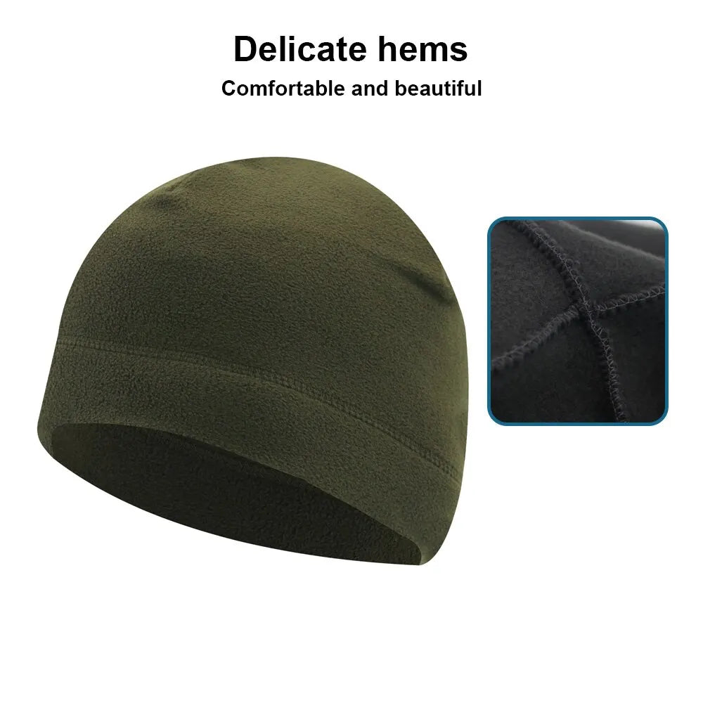 1PC Warm Winter Skull Cap Soft Polar Fleece Hat Thick Windproof Cap