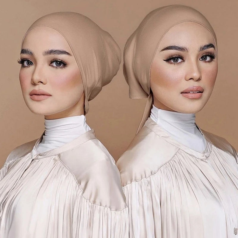 Soft Modal Turban Hat – Inner Hijab Cap & Underscarf