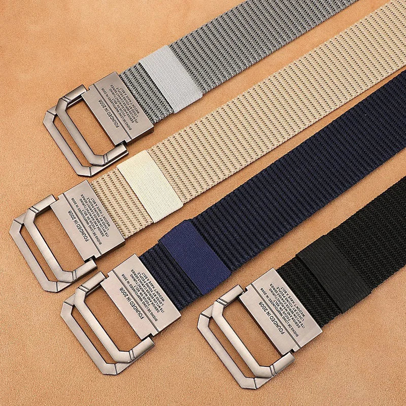Men Belt Nylon Webbing Fabric Tactical Army Canvas Casual Fashion