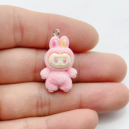 10pcs Cartoon Resin Animal Charm Pendant Earrings Keychain Bracelet