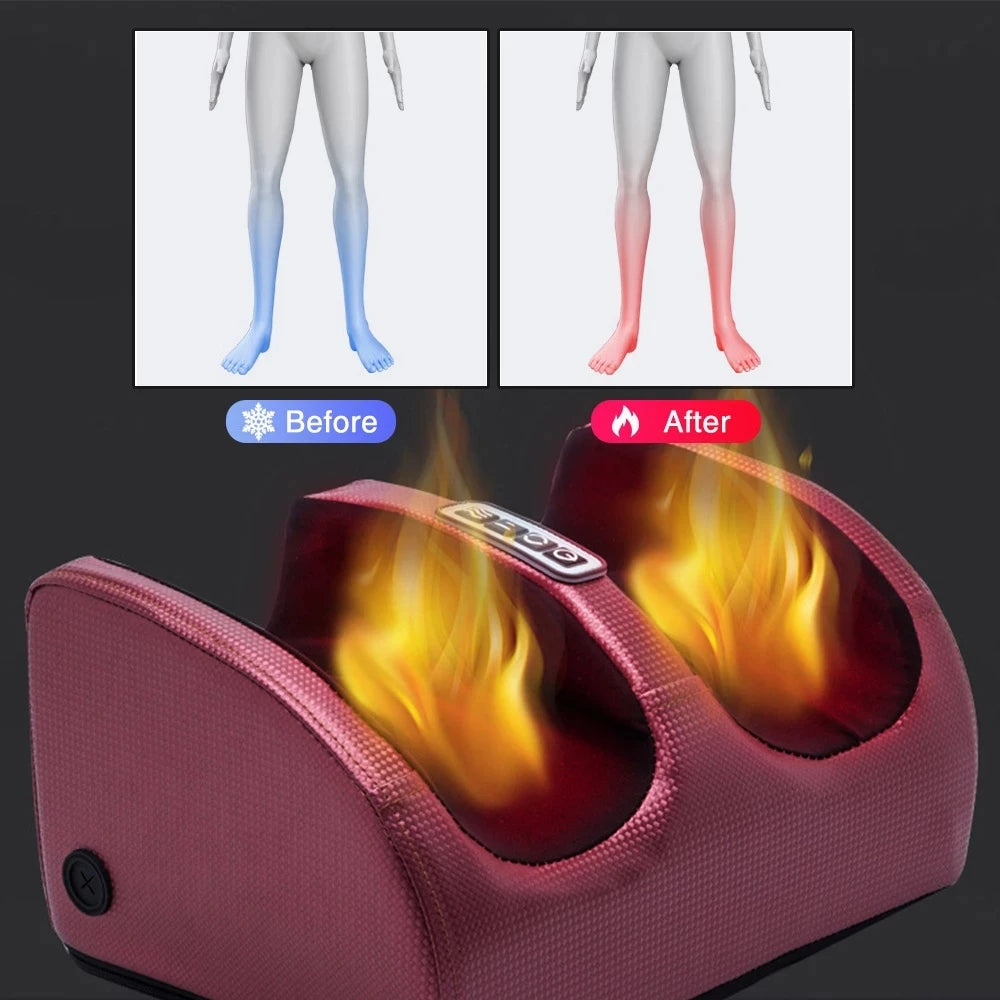 Electric Foot Massager Shiatsu Kneading Deep Tissue Relax Heated