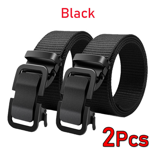 Men's Belt Tactical Full Metal Automatic Buckle Waist Belt Nylon