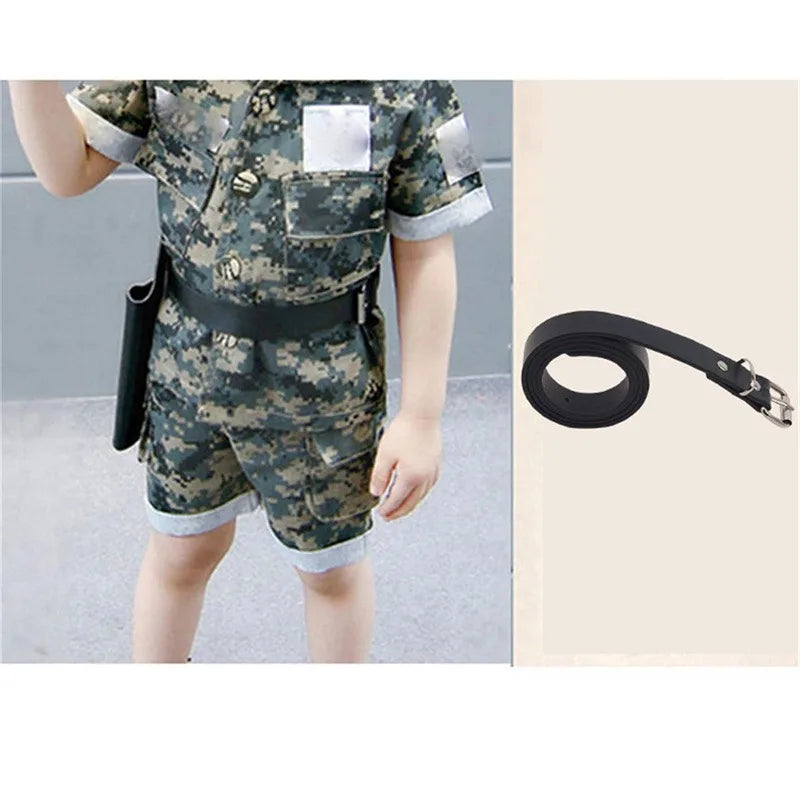 Children PU Leather Belts Boys Girls Kid Waist Strap Waistband Metal
