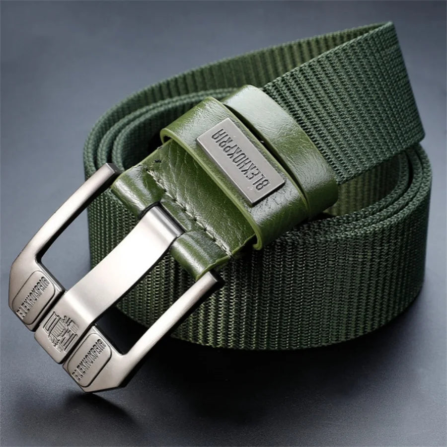 Men Pin Buckle Belt Canvas Belt Men'Fashion Nylon Belt, Jeans Belt,