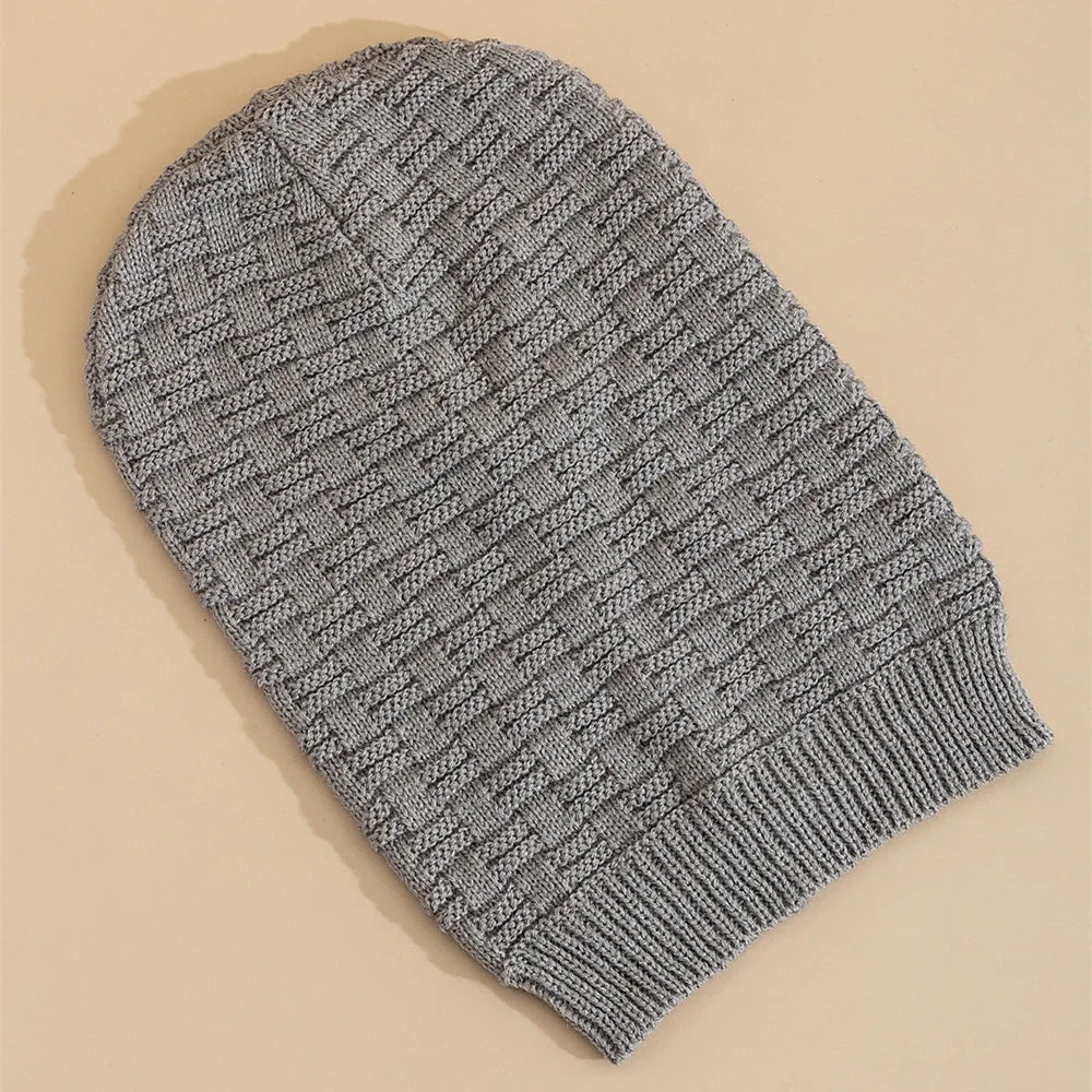 Unisex Slouchy Winter Hat Long Size Knitted Hat Casual Beanies For Men