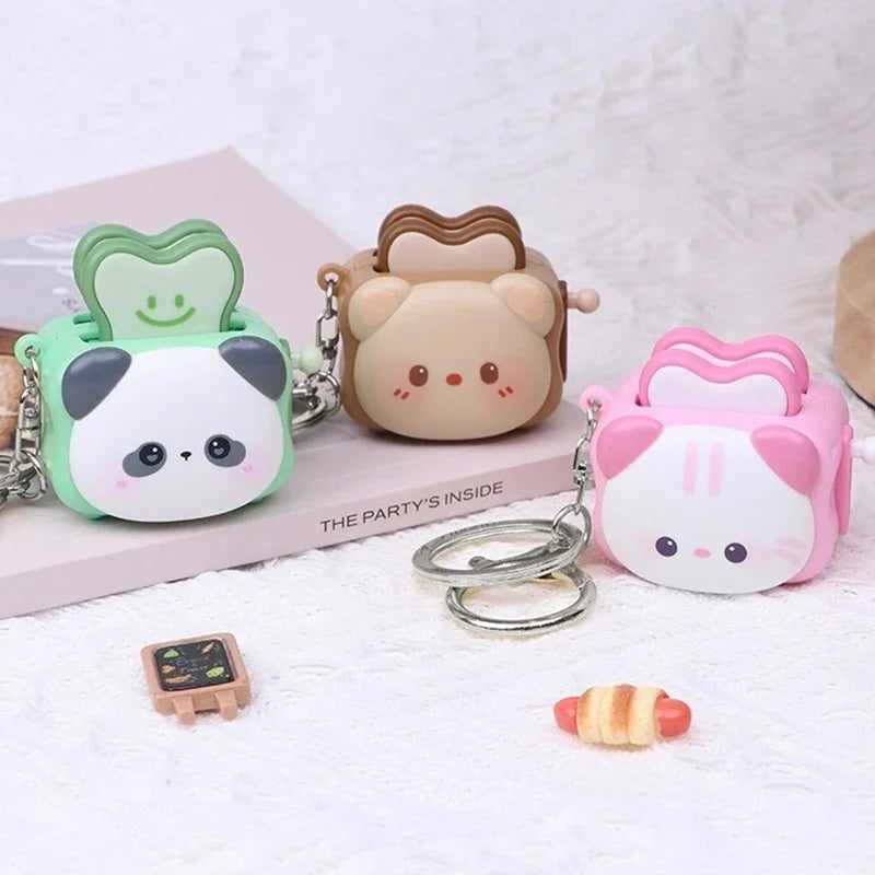 Cute Bread Machine Panda Creative Keychain, Stress-relieving Accessory