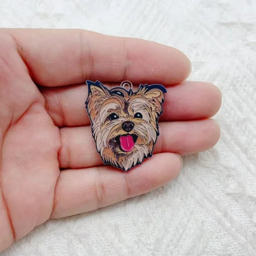 10pcs Acrylic Dog Jewelry Diy Jewelry Accessories Keychain Bracelet
