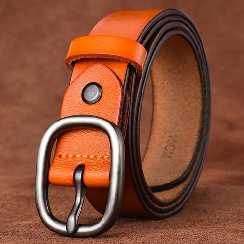 VATLTY 95cm-115cm Women's Leather Belt 2.8cm Natural Cowhide Trousers