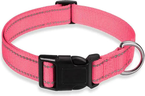 Reflective Dog Collar Strap with Adjustable Safety Nylon Pet Collar