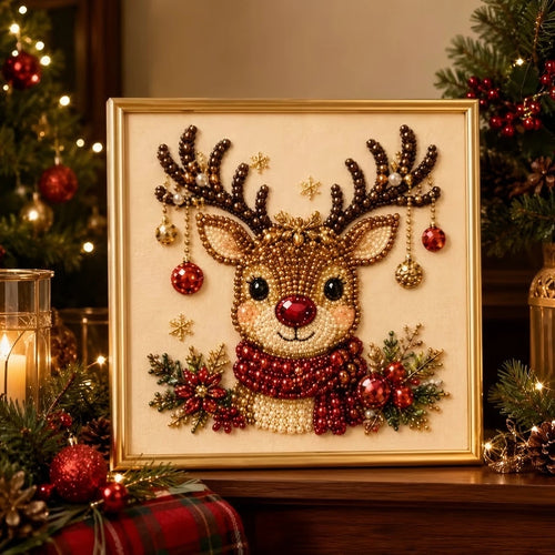 Santa Claus Pearl Diamond Painting Art Kit DIY Hand Painting Christmas