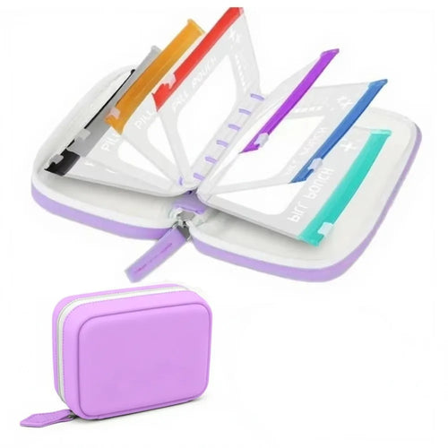 7/14Pouch Weekly Pill Organizer Color Coded Pill Pouch Waterproof