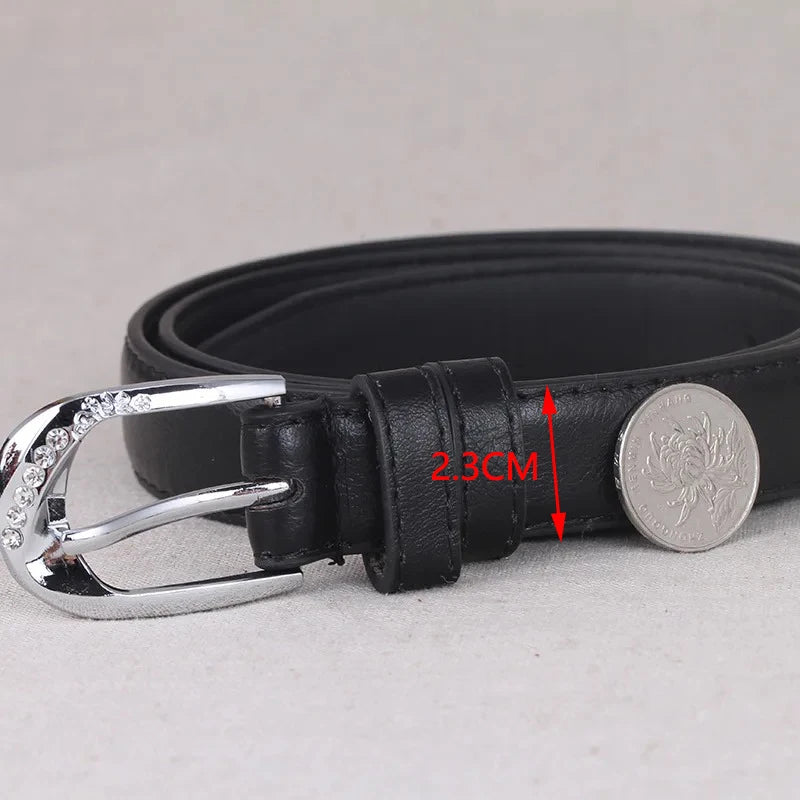Women's Trousers Belt PU Leather Trend White Belt Fashion High Quality