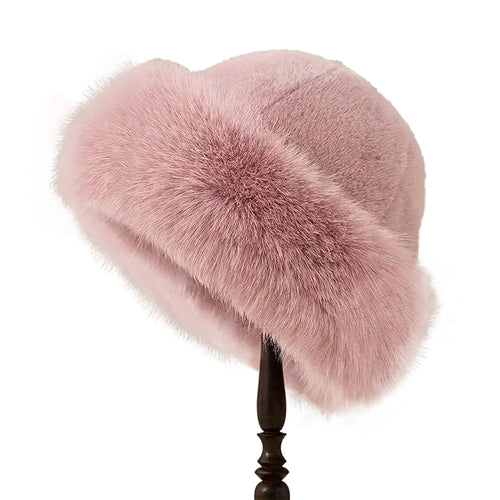 Thicken Plush Warm Fur Hat Women Warm Mongolian Hat Windproof Ear