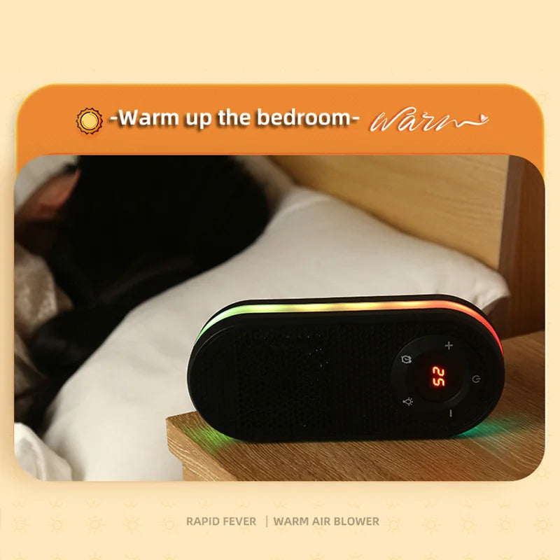 Wall Mounted Space Heater with Night Light Small Quick Heat Remote LED