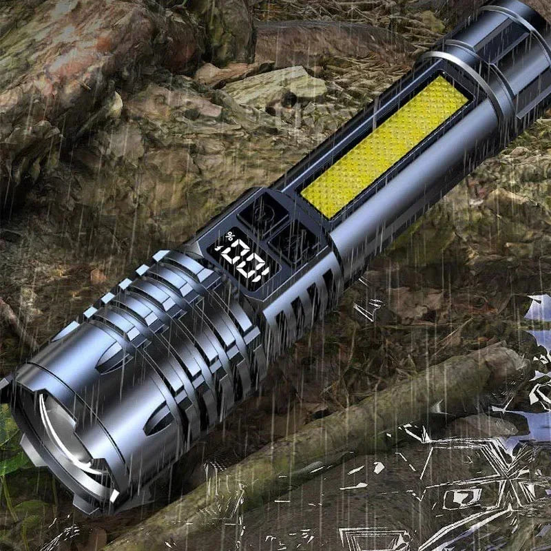 Powerful LED Zoomable Tactical Flashlight USB Rechargeable Emergency