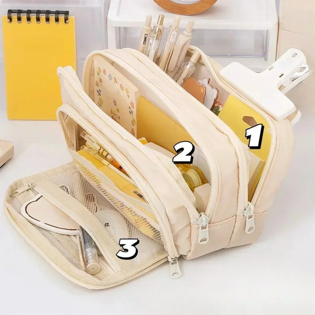A Large-capacity Multi-layers Pencil Case Simple Multi-purpose Student