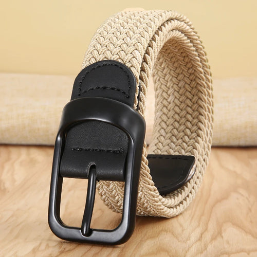 Non-hole Punch-free MEN'S AND WOMEN'S Woven Belt Elastic Stretch