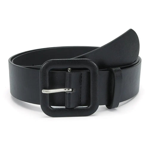 Fashion Women Leather Belt Candy Color Square Buckle Waistband Luxury