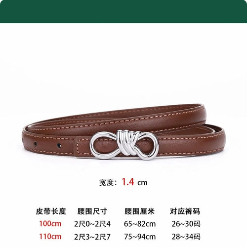 Ladies' Leather Belt with a Personalised Knot Dress and Trousers with
