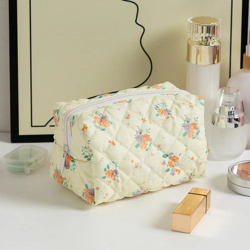 Floral Printed Lipstick Storage Makeup Bag Women's Cosmetic Bag Beauty