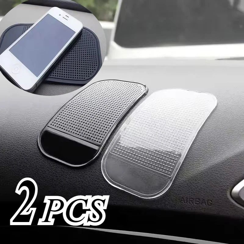 2PCS Car Dashboard Anti-slip Mat Cell Phone Anti-slip Silicone Mat