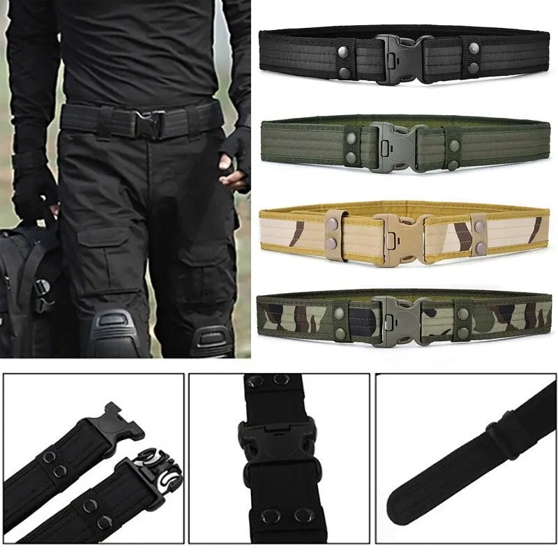 Men's Belt Outdoor Camouflage Tactical Belt Oxford Cloth Belt