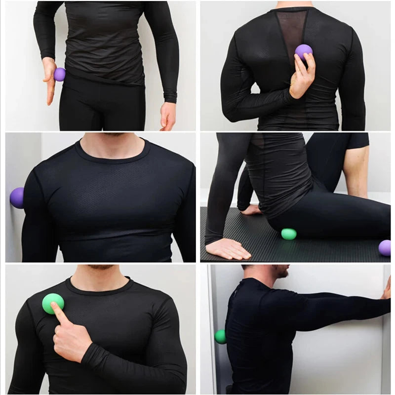 Rubber Fascia Massage Ball Lacrosse Balls Yoga  fitness Exerciser Deep
