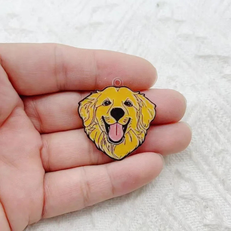10pcs Acrylic Dog Jewelry Diy Jewelry Accessories Keychain Bracelet