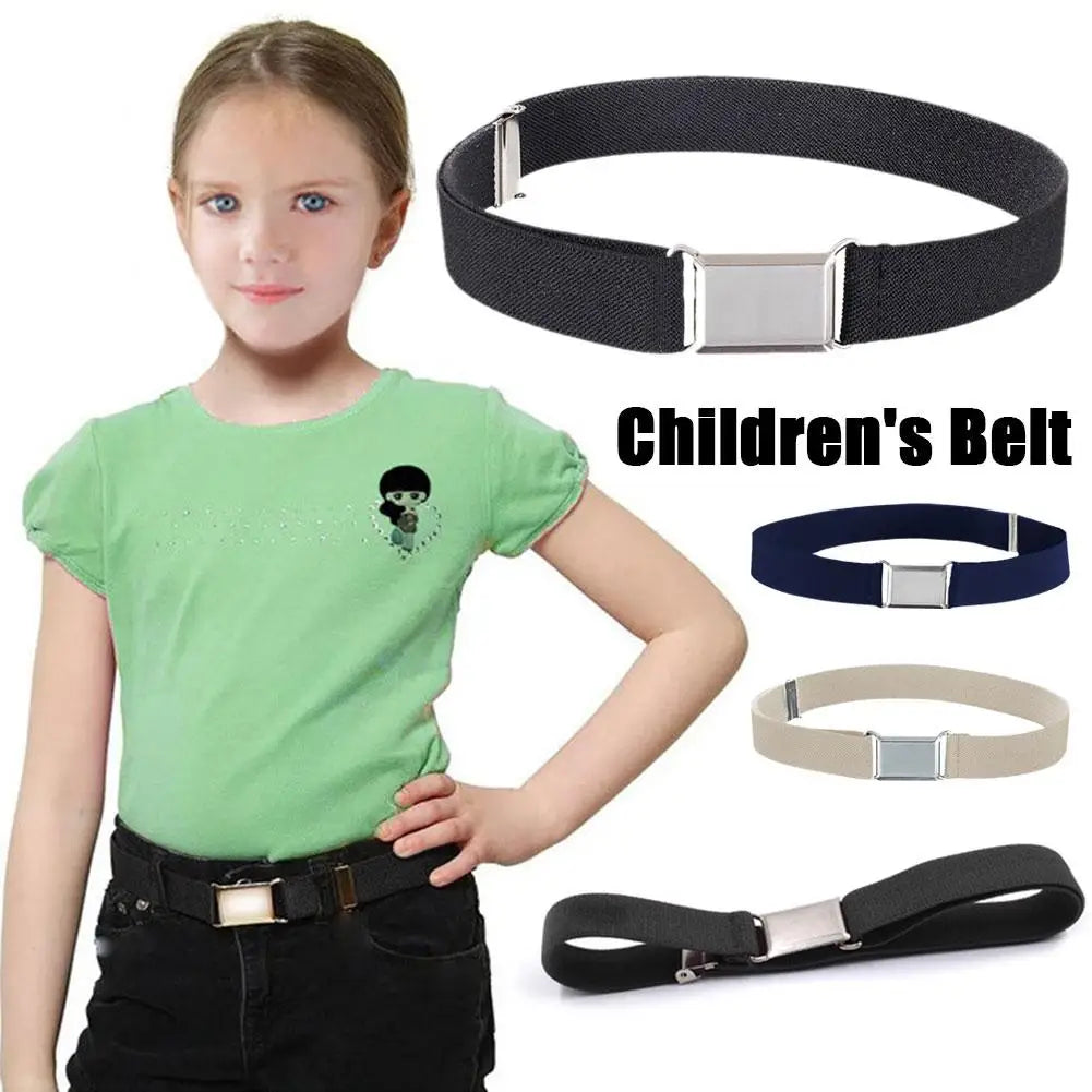 Adjustable Belt With For Kids Children Stretch Elastic Canvas