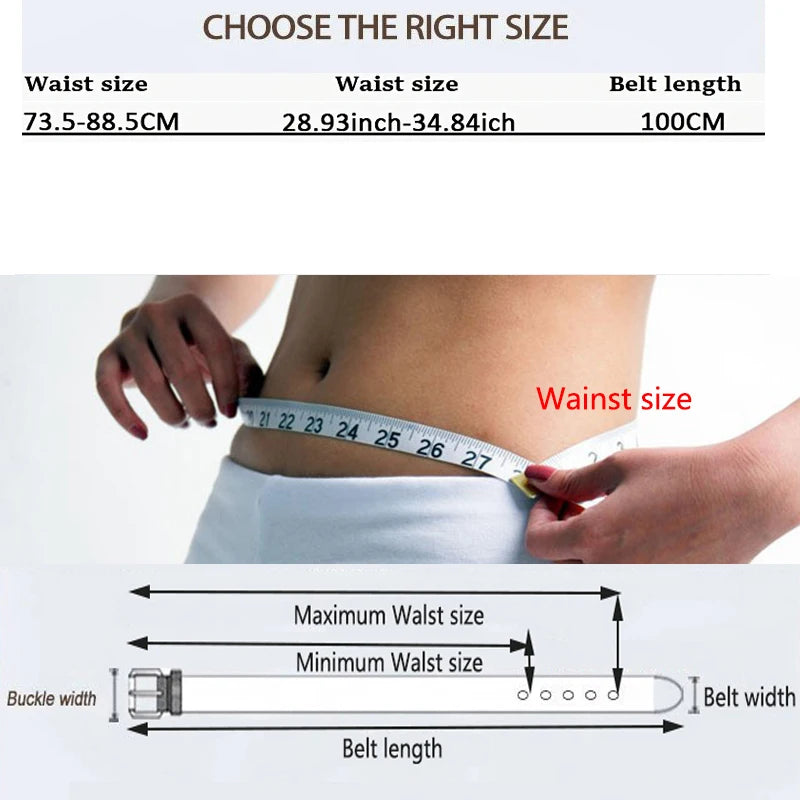 Women's Trousers Belt PU Leather Trend White Belt Fashion High Quality