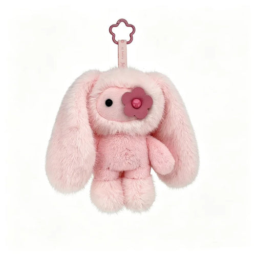 Cute Juju Rabbit Plush Keychain Flower Eye Bunny Stuffed Doll Kawaii