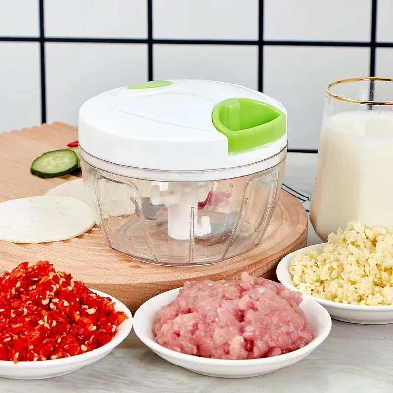 Manual Pull-Cord Garlic and Vegetable Chopper