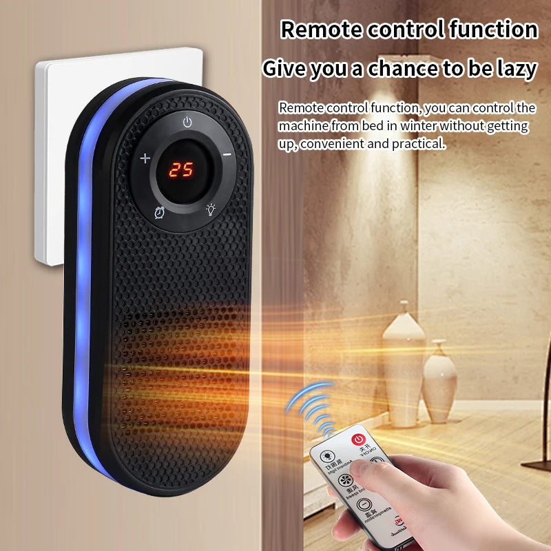 Wall Mounted Space Heater with Night Light Small Quick Heat Remote LED