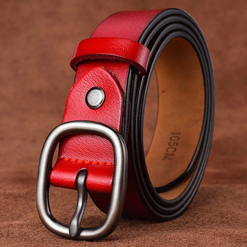VATLTY 95cm-115cm Women's Leather Belt 2.8cm Natural Cowhide Trousers