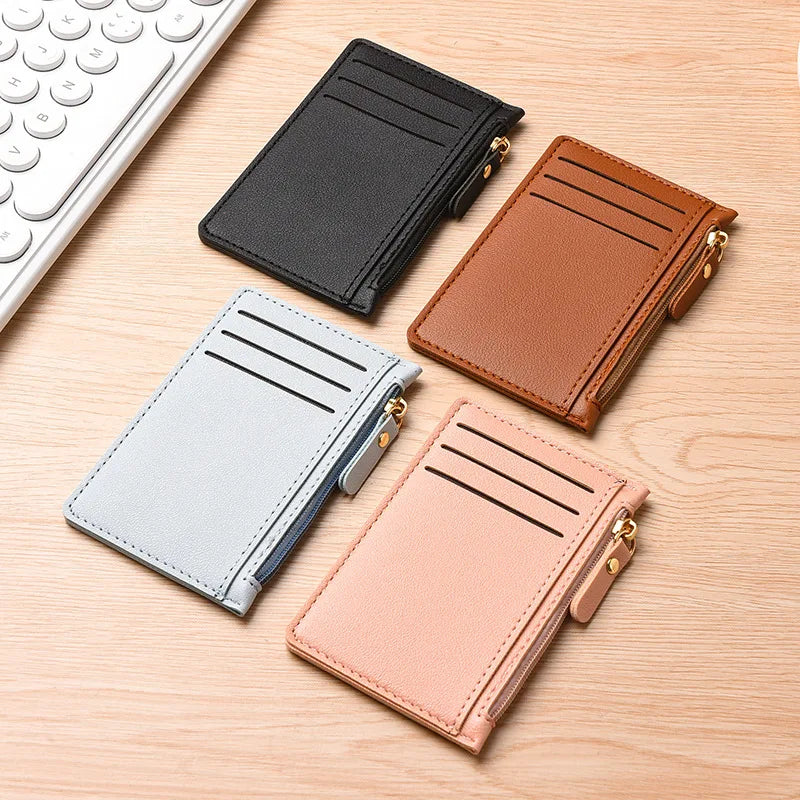 Ultra-Thin Card Holder for Women, Compact Multi-Card Slot Bank Card