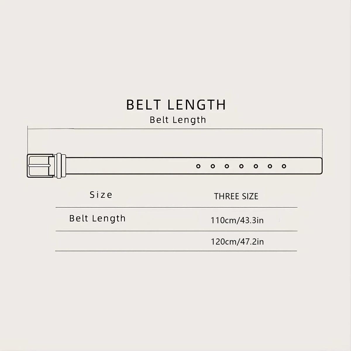 PU Leather Vintage  Buckle Belt – Unisex Waist Belt Brown Bronze 110cm