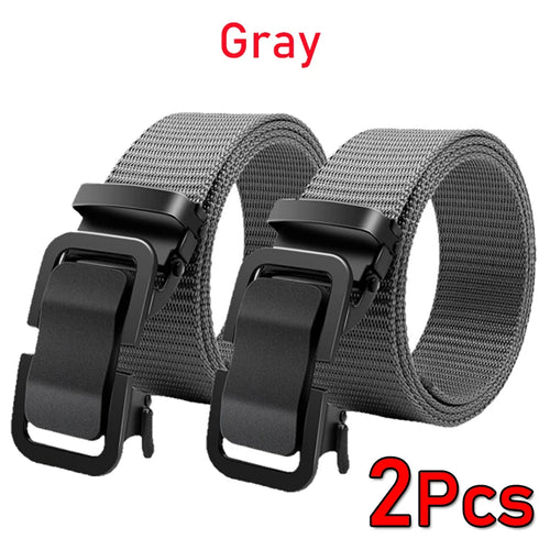 Men's Belt Tactical Full Metal Automatic Buckle Waist Belt Nylon