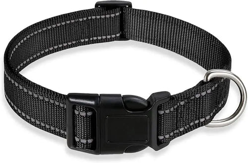 Reflective Dog Collar Strap with Adjustable Safety Nylon Pet Collar