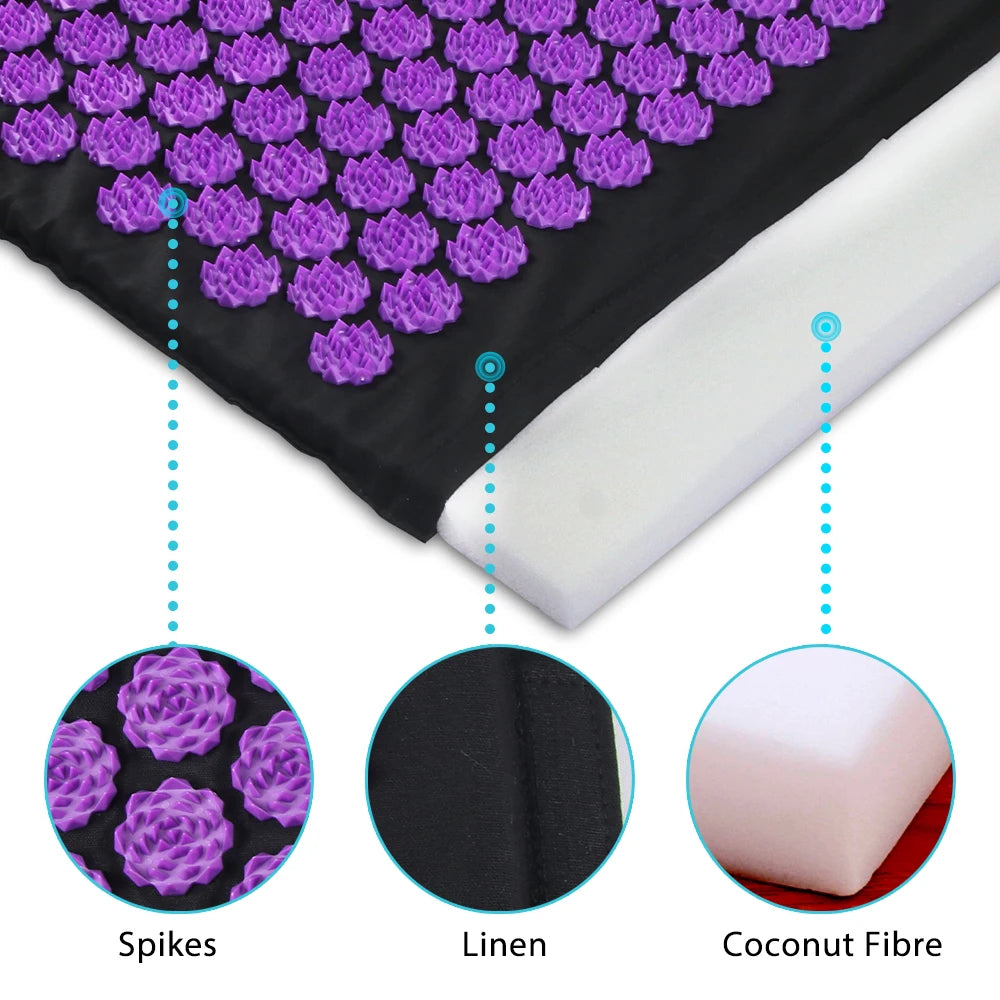 Acupressure Yoga Mat Kuznetsov's Applicator Cushion Sensi Massage Body