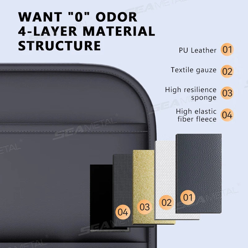 SEAMETAL 6-Pocket Car Seat Back Storage Bag Wear-Resistant Car