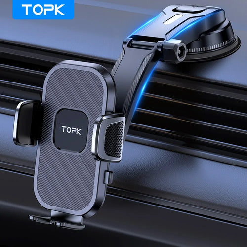 TOPK Car Phone Holder Gravity Stand for iPhone Xiaomi Samsung Car