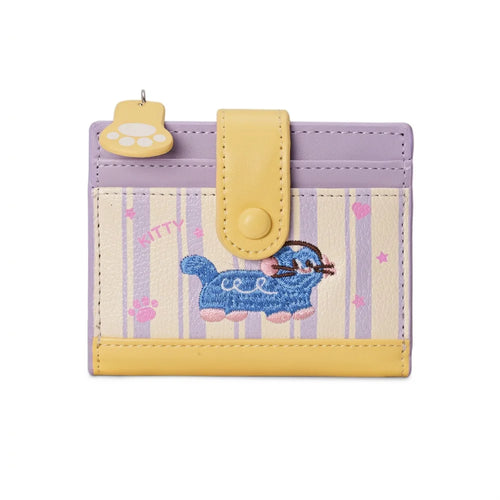 Women Cute Cartoon Embroidery Sausage Dog Wallet Zipper Coin Purse