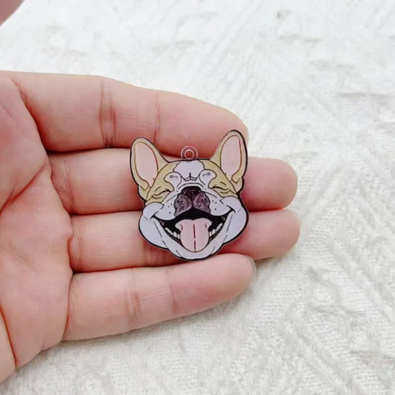 10pcs Acrylic Dog Jewelry Diy Jewelry Accessories Keychain Bracelet