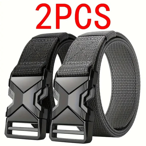 2PC Men Belt Army Outdoor Hunting Tactical Outdoor Mountaineering