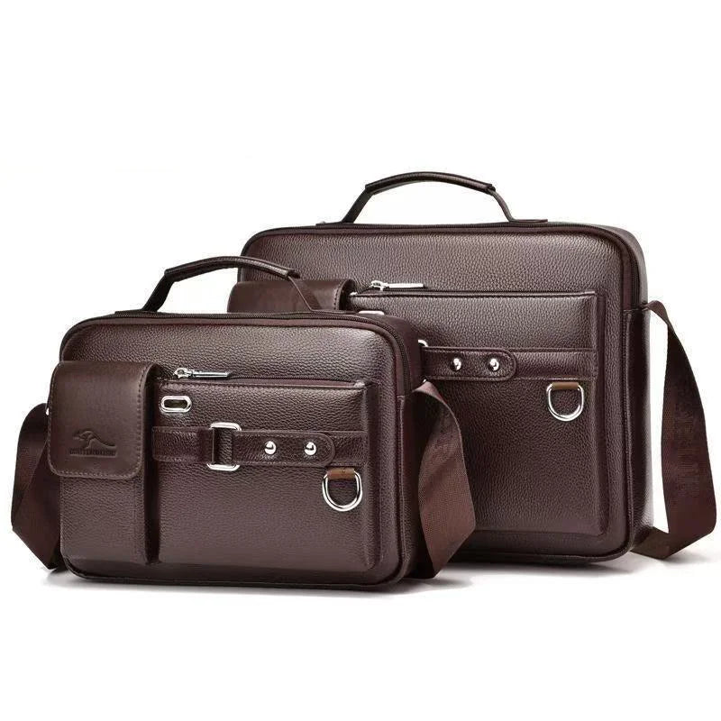 Men's Retro Messenger Bag with Waterproof Design, Large Capacity