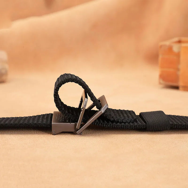 Men Belt Nylon Webbing Fabric Tactical Army Canvas Casual Fashion
