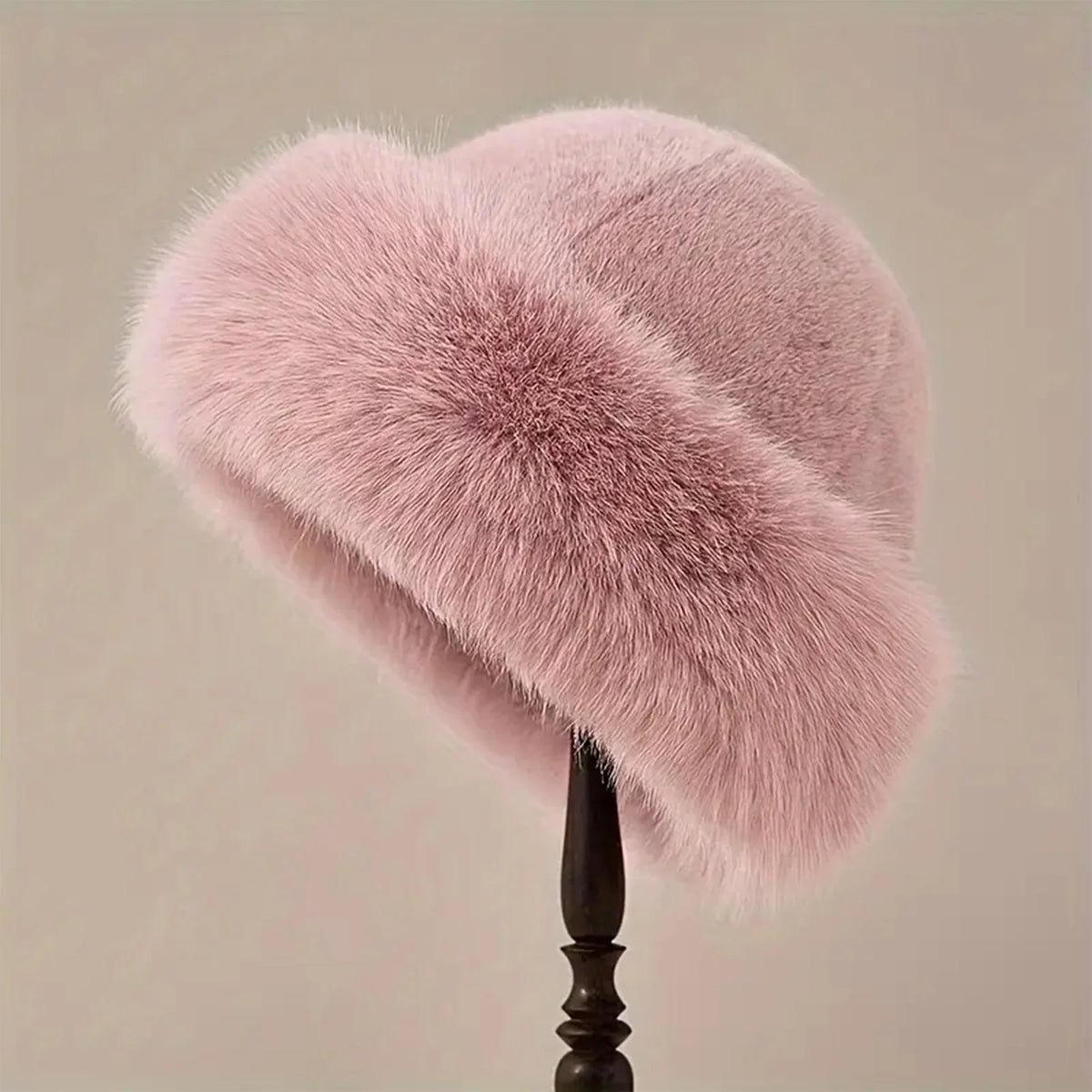 Thicken Plush Warm Fur Hat Women Warm Mongolian Hat Windproof Ear